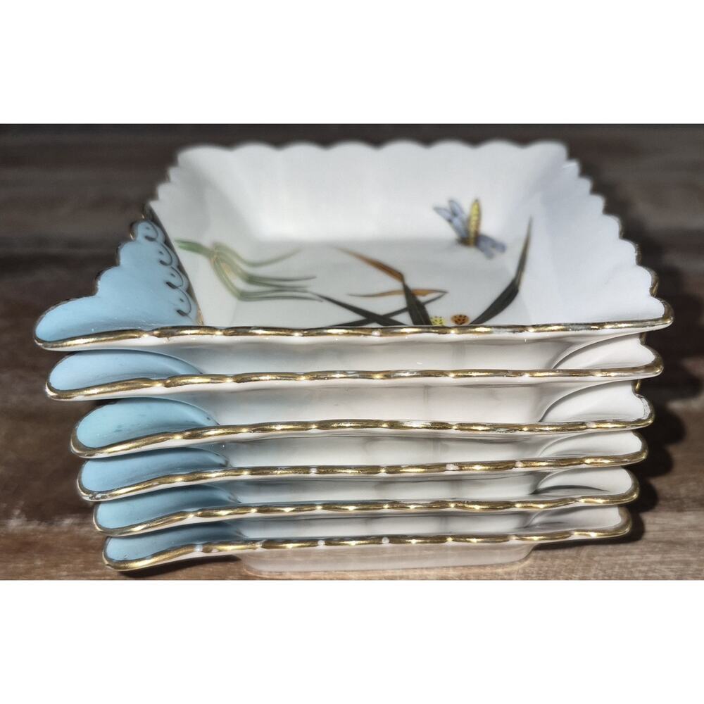 Vintage Kutani China Kosen Pocelain from Japan 3.5" Set of 6
